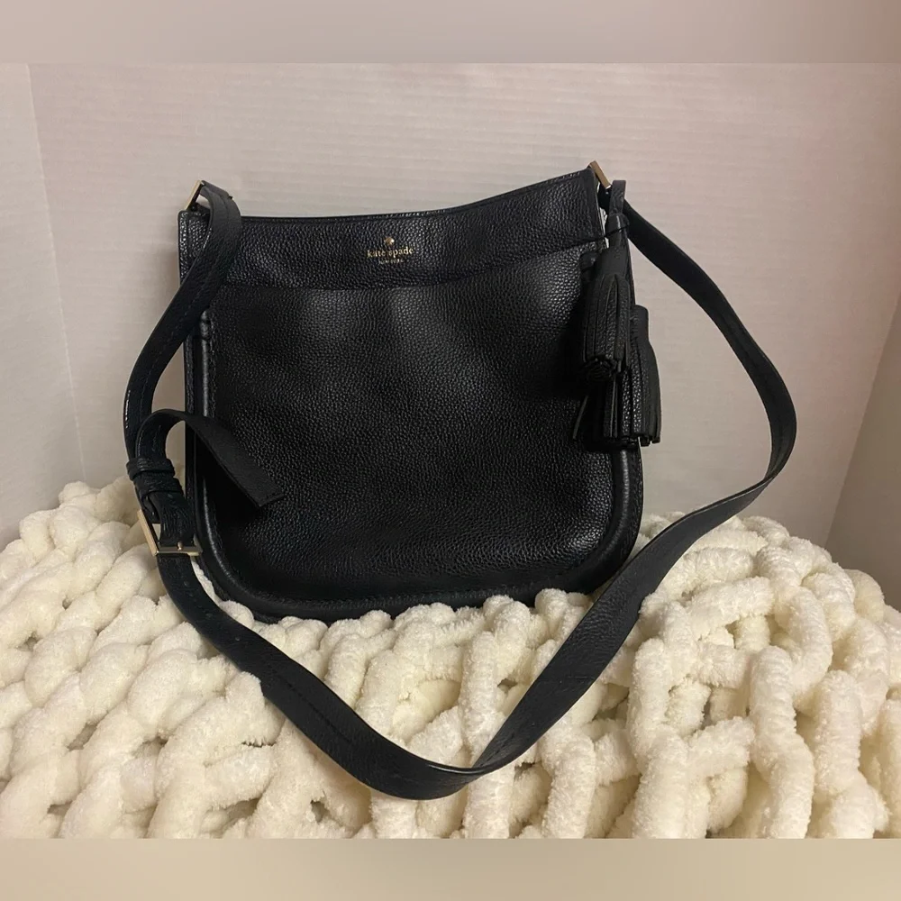 kate spade Black Pebbled Leather Orchard Street Crossbody